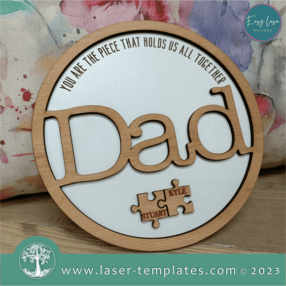 Dad Jigsaw Puzzle Piece Sign