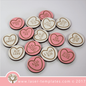 Love sweet template, online vector design store for laser cut templates.