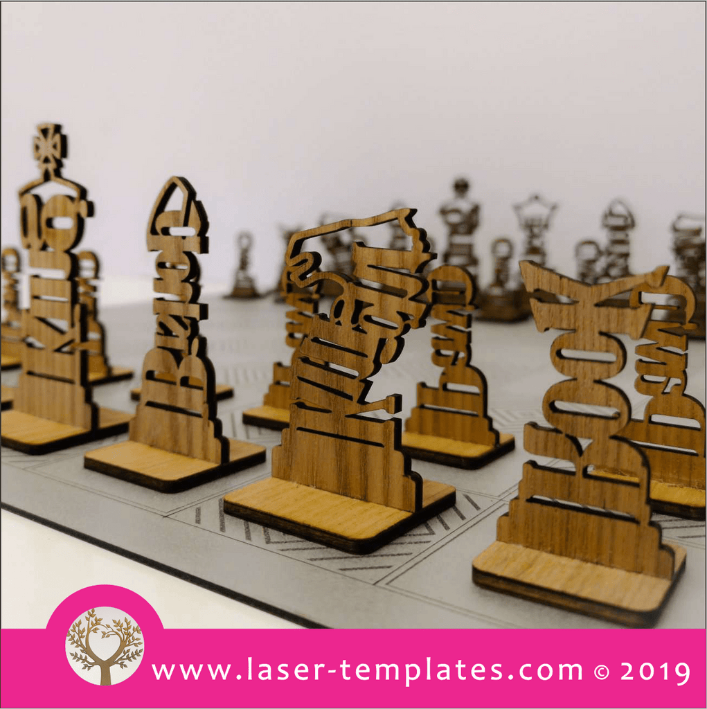 Chess Board Game SVG Wooden Chess Chess Board Laser Cut 