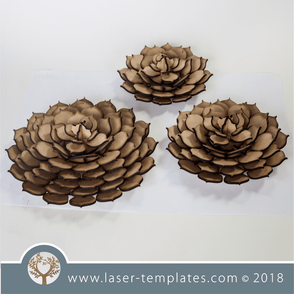 Laser Cut 3mm 3D Water lily template. Buy Online