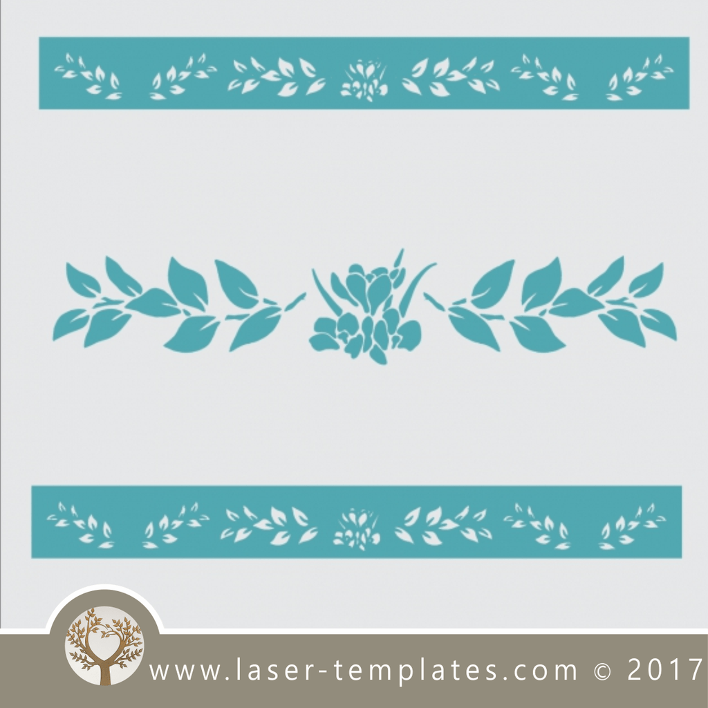 Border stencil pattern, online template store, buy vector