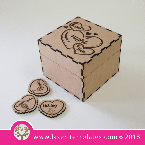 Date Night Box with 49 Date suggestion – Laser Ready Templates