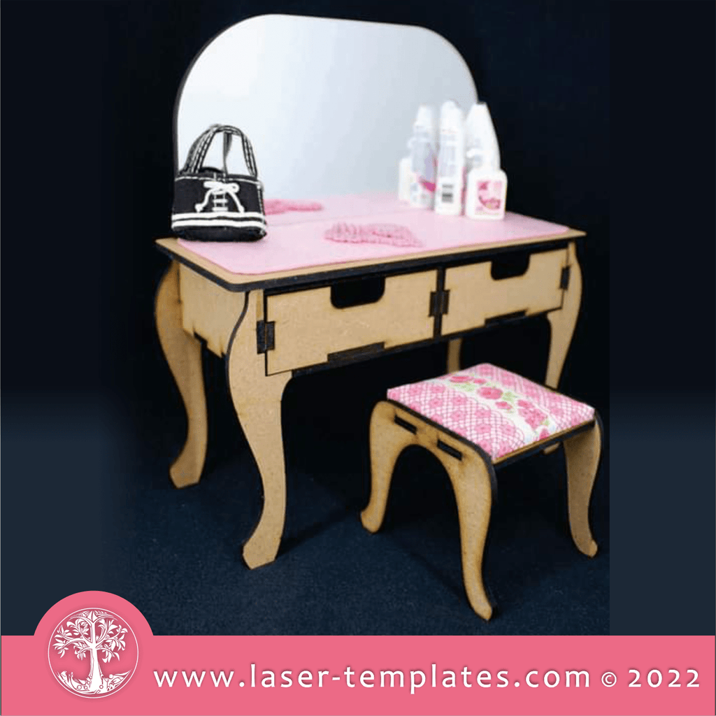 Doll Dressing Table Laser Ready Templates