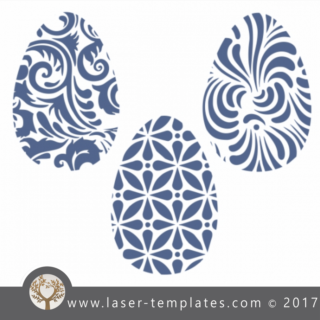 Laser Cut Easter Egg Stencils Set 1 free vector downloads
