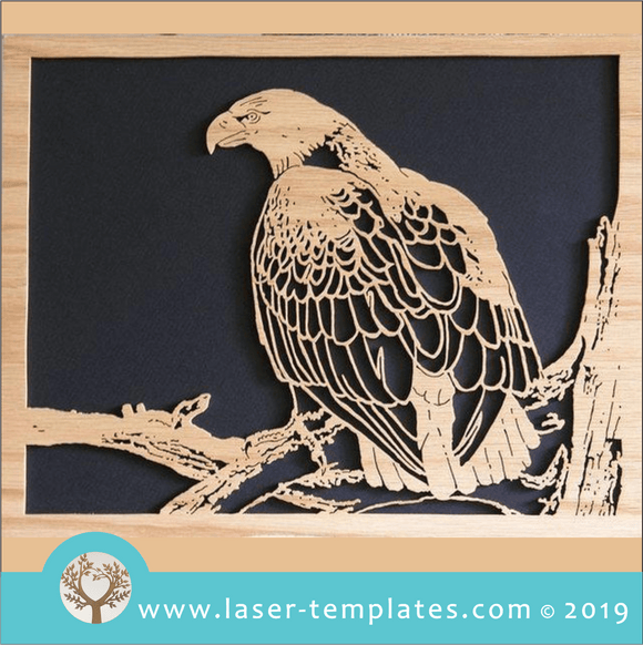 Laser cut template for Fish Eagle in Frame