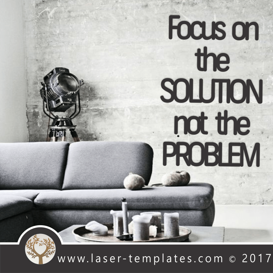 Laser Cut Focus Wall Quote Template, Download Vector Designs Online
