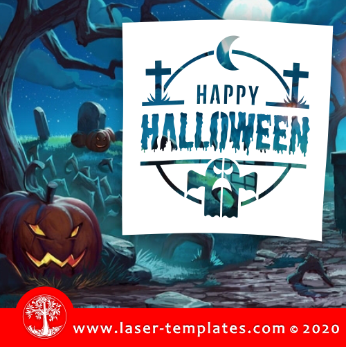 Laser Cut template for Halloween Stencil 3 – Laser Ready Templates