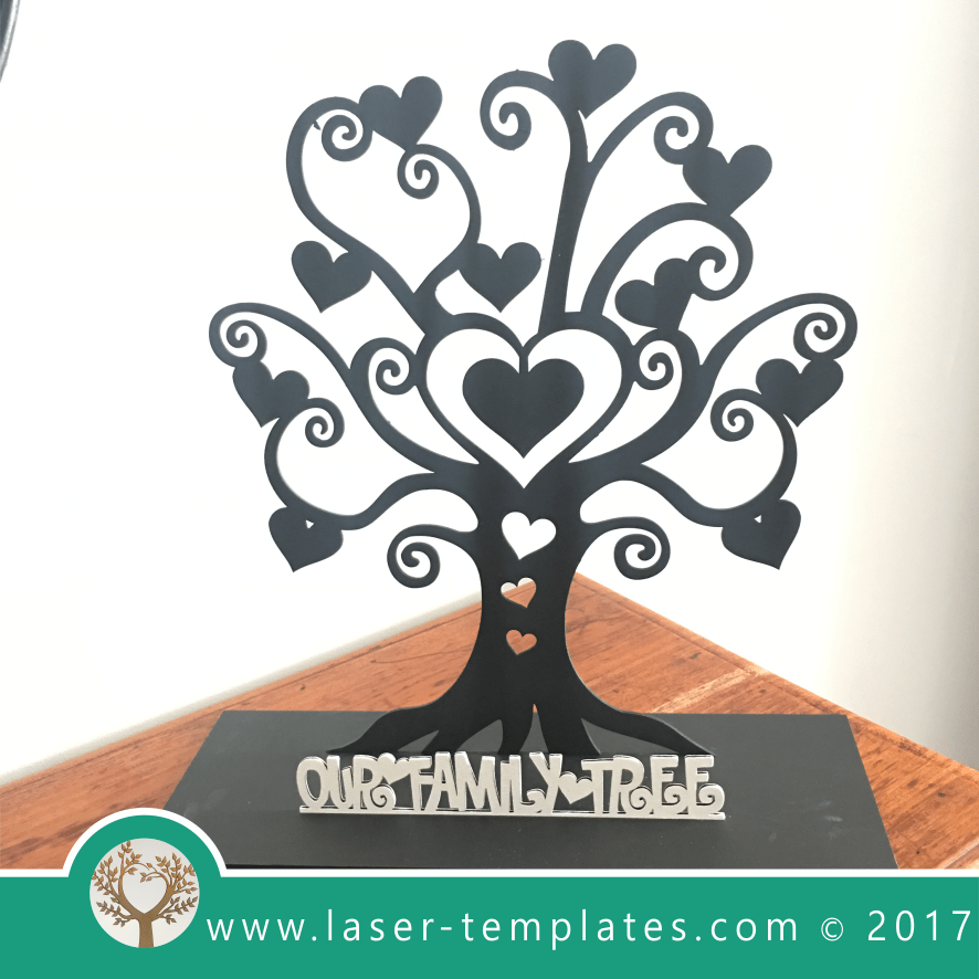 Our Family Tree Laser Cut Template, Download Vector Drawings. – Laser
