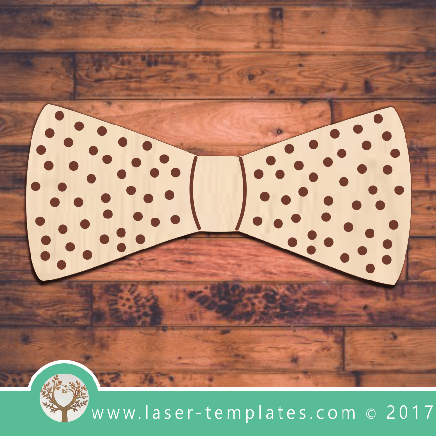 Polka Dot Bow Tie – Laser Ready Templates