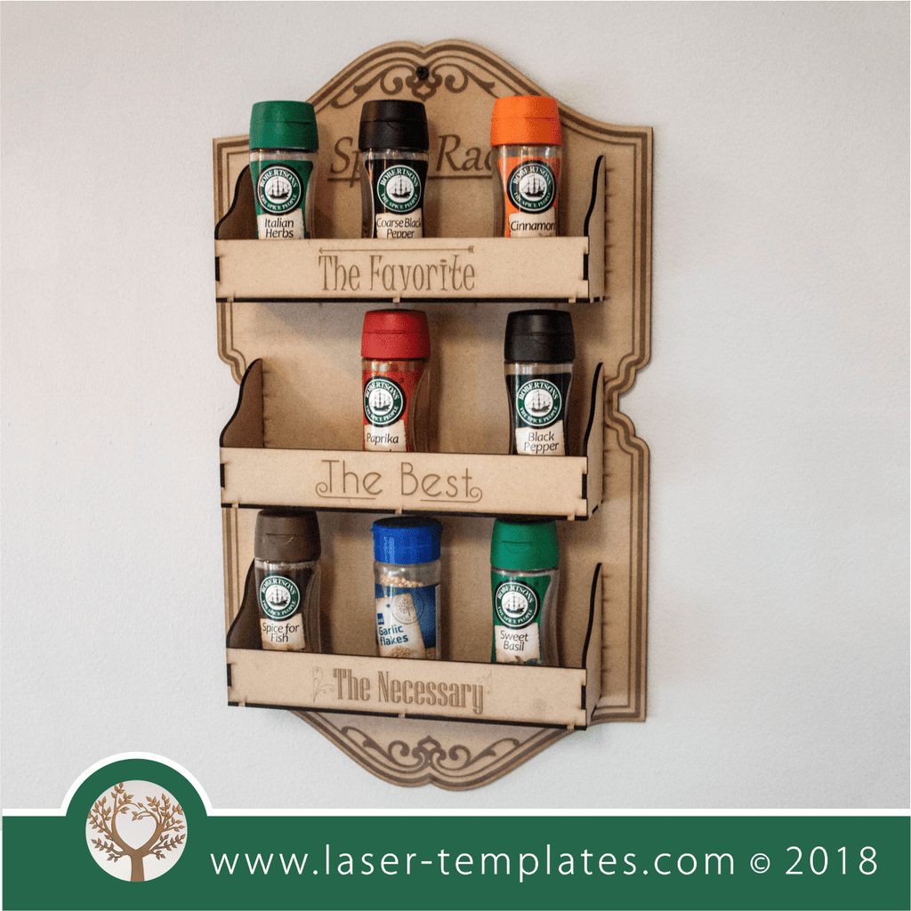 Laser cut spice rack hot sale