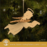 Laser Ready Templates New 3D Christmas Angels Ornament Bundle 3D Christmas Angels Ornament Bundle Thumbnail