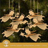 Laser Ready Templates New 3D Christmas Angels Ornament Bundle 3D Christmas Angels Ornament Bundle Thumbnail