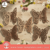 Laser Ready Templates New 3D Floral Butterfly Bundle 3D Floral Butterfly Bundle Thumbnail