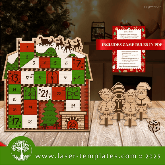 Laser Ready Templates New Christmas Board Game Christmas Board Game Thumbnail