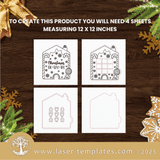 Laser Ready Templates New Christmas Gingerbread House Tic Tac Toe Game Christmas Gingerbread House Tic Tac Toe Game Thumbnail