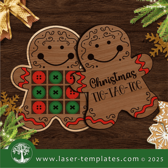 Laser Ready Templates New Christmas Gingerbread Man Tic Tac Toe Game Christmas Gingerbread Man Tic Tac Toe Game Thumbnail