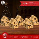 Laser Ready Templates New Christmas House Box Bundle Christmas House Box Bundle Thumbnail