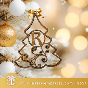 Christmas Tree Ornament Alphabet Set