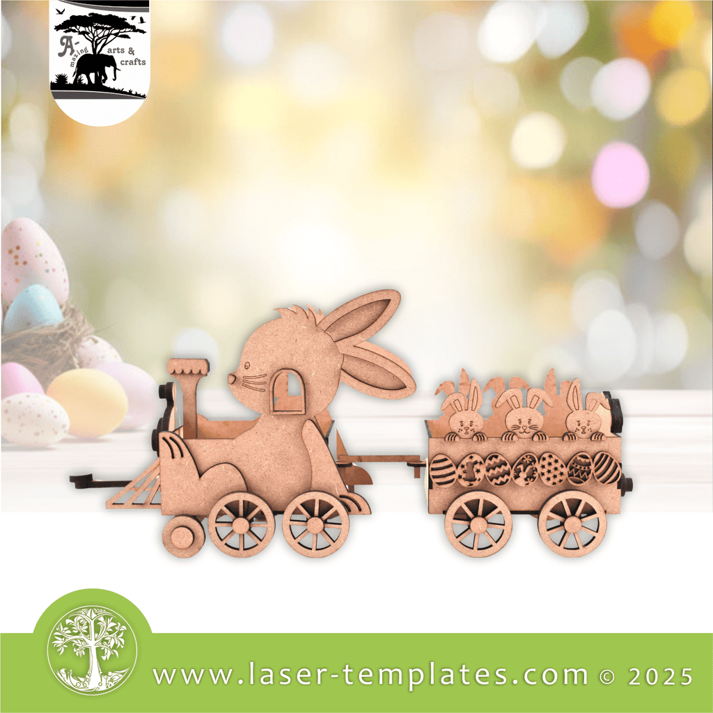 Easter Train – Laser Ready Templates
