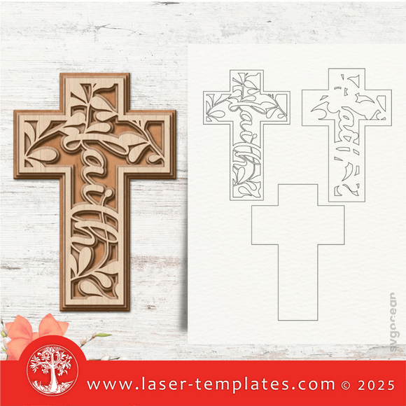 Laser Ready Templates New Faith Cross Faith Cross Thumbnail