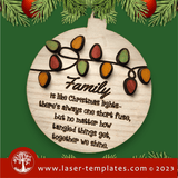 Family Christmas Light Ornament
