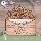 Laser Ready Templates New Floral Envelope Gift Card Holder Bundle Floral Envelope Gift Card Holder Bundle Thumbnail