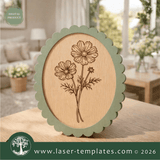 Laser Ready Templates New Floral Sign bundle - Scalloped Frame Floral Sign bundle - Scalloped Frame Thumbnail