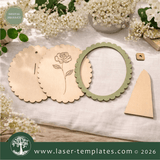 Laser Ready Templates New Floral Sign bundle - Scalloped Frame Floral Sign bundle - Scalloped Frame Thumbnail