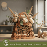 Laser Ready Templates New Flower Basket - Geometric Pattern Flower Basket - Geometric Pattern Thumbnail