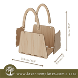 Laser Ready Templates New Flower Basket - Tropical Leaf Pattern Flower Basket - Tropical Leaf Pattern Thumbnail