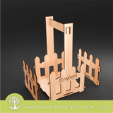 Laser Ready Templates New Flower Picket Fence Basket Flower Picket Fence Basket Thumbnail