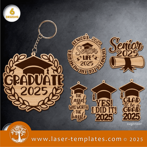 Graduation Keyring Bundle – Laser Ready Templates