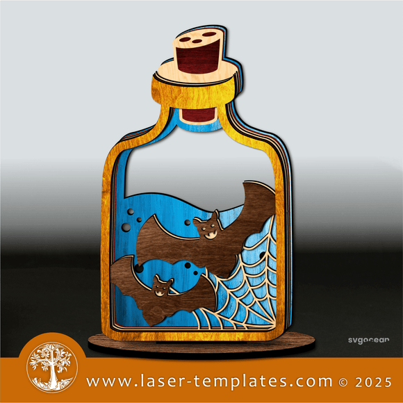 Laser Ready Templates New Halloween Bats Potion Bottle Halloween Bats Potion Bottle Thumbnail