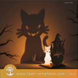 Laser Ready Templates New Halloween Shadow Candle Holders Bundle Halloween Shadow Candle Holders Bundle Thumbnail