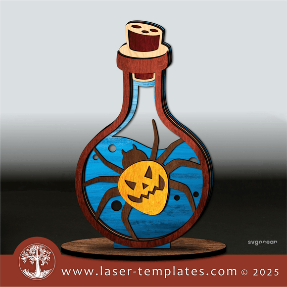 Laser Ready Templates New Halloween Spider Potion Bottle Halloween Spider Potion Bottle Thumbnail