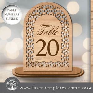 Heart Pattern Arch Table Numbers