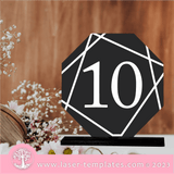 Hexagon Table Numbers 1-20