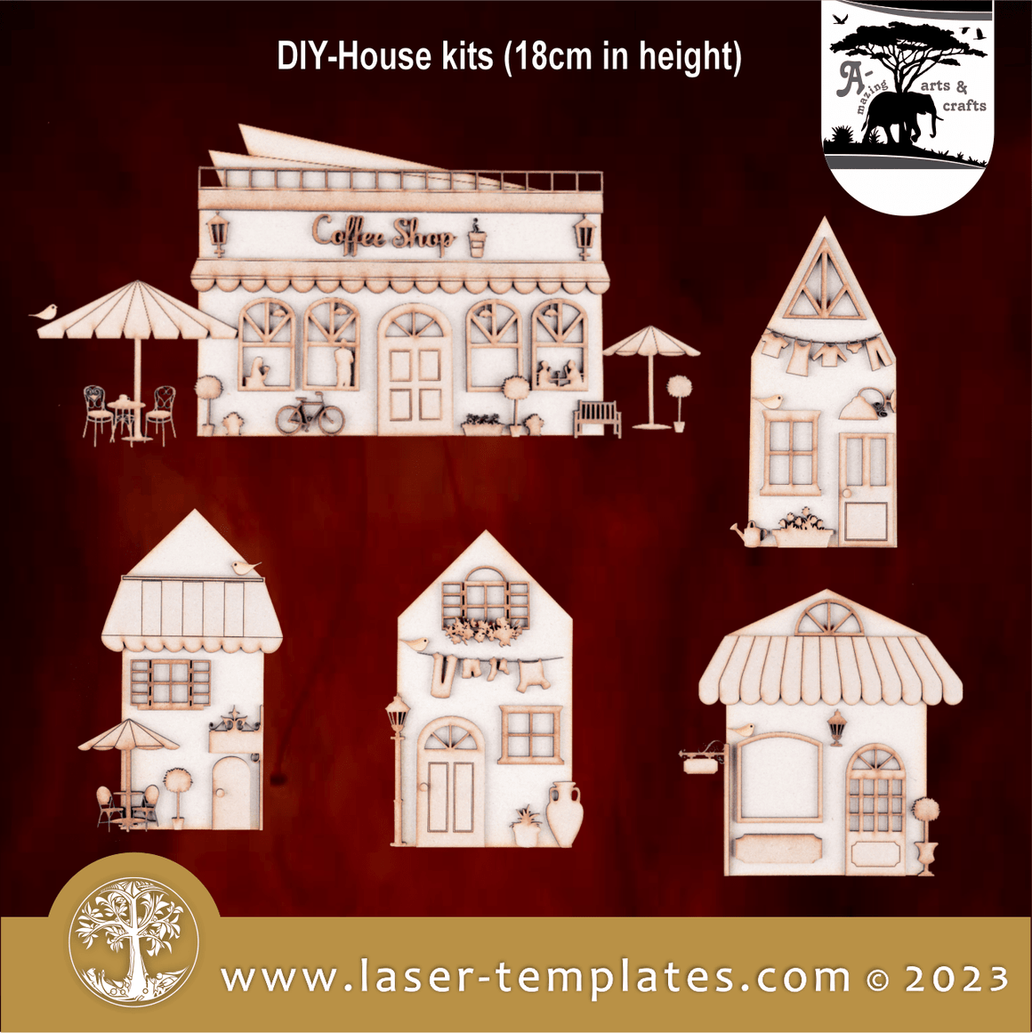 3D Laser Cut Model Template Collection. Download Vector files. – Laser ...