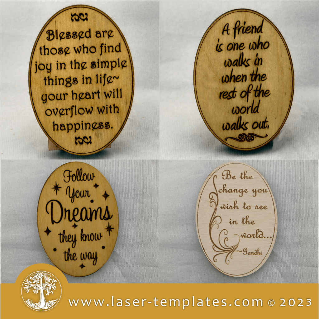 Inspirational Quotes / Fridge Laser Ready Templates