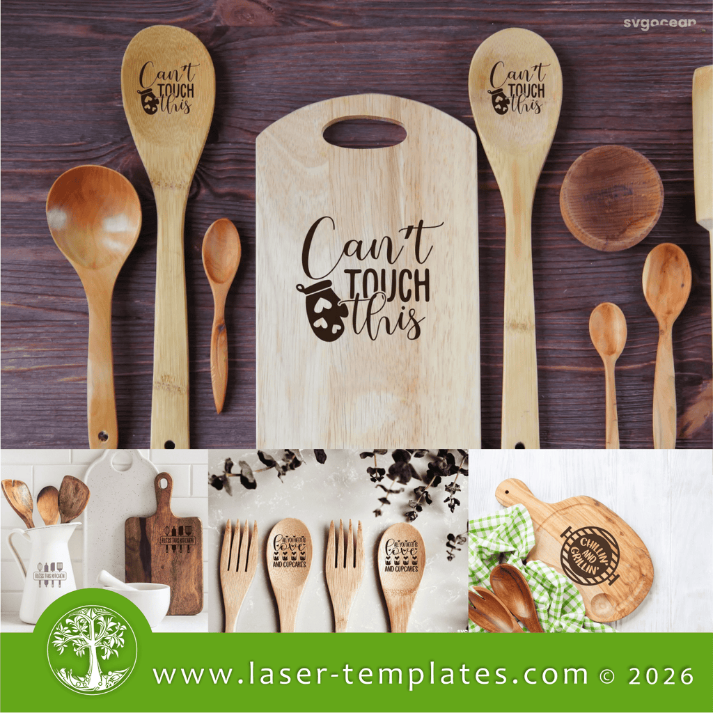 Kitchen Quote Engraving Bundle – Laser Ready Templates