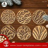 Laser Ready Templates New Leaf Pattern Coasters Leaf Pattern Coasters Thumbnail