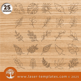 Laser Ready Templates New Leaves Engraving Bundle Leaves Engraving Bundle Thumbnail