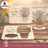 Laser Ready Templates New Mother's Day Floral Pop-up Card Bundle Mother's Day Floral Pop-up Card Bundle Thumbnail