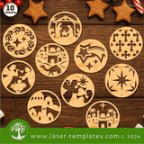 Laser Ready Templates New Nativity Christmas Coasters Nativity Christmas Coasters Thumbnail