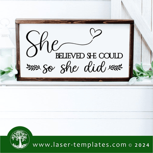 She Believed Quote