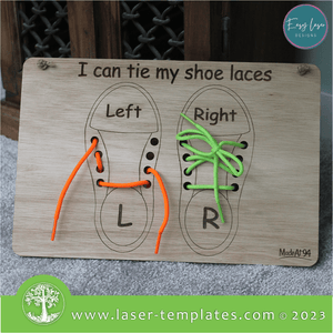 Shoe Lace Tie Template – Laser Ready Templates