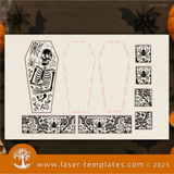 Laser Ready Templates New Skeleton Coffin Box Bundle Skeleton Coffin Box Bundle Thumbnail