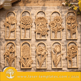 Laser Ready Templates New Spring Flowers Bookmark Bundle Spring Flowers Bookmark Bundle Thumbnail