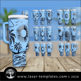 Laser Ready Templates New Summer Beach Tumbler Engraving Bundle Summer Beach Tumbler Engraving Bundle Thumbnail