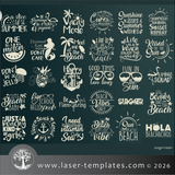 Laser Ready Templates New Summer Quotes Engraving Bundle Summer Quotes Engraving Bundle Thumbnail